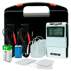 PROMO 2: TENS 7000 + Bateria de 9V Recargable USB-C + Kit 4 Parches de Repuesto